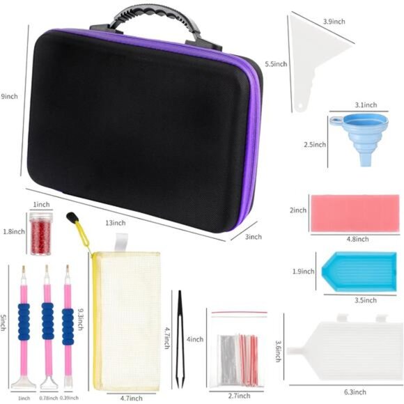 Douorgan 60-Slot Diamond Art Storage Case - Portable Organizer and Accessory Box - Picture 5 of 8